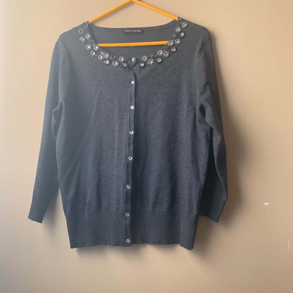 Ladies size large gray sweater